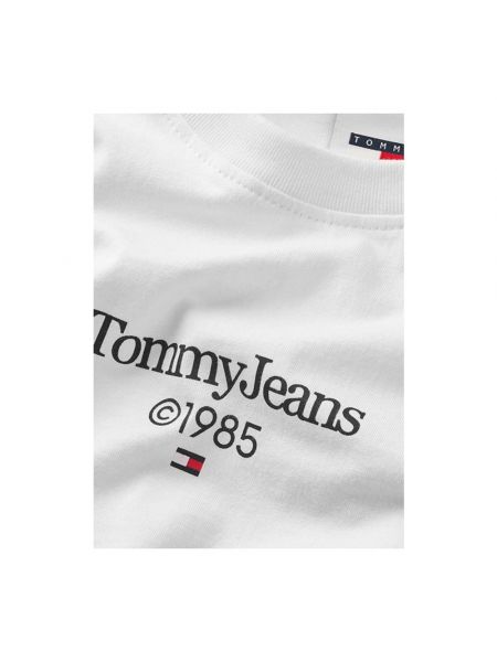 Camisa vaquera slim fit manga corta Tommy Jeans blanco