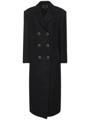 Oversized vlnený kabát Alessandra Rich čierna