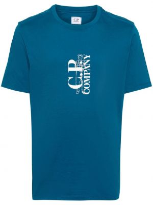 Bavlněné tričko s potiskem C.p. Company modré
