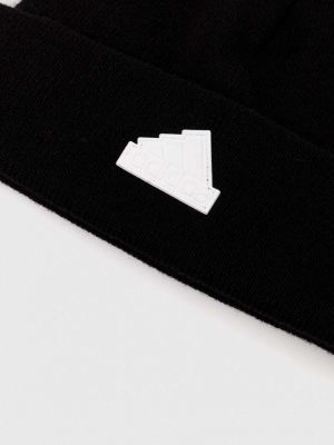 Vlněný klobouk Adidas černý
