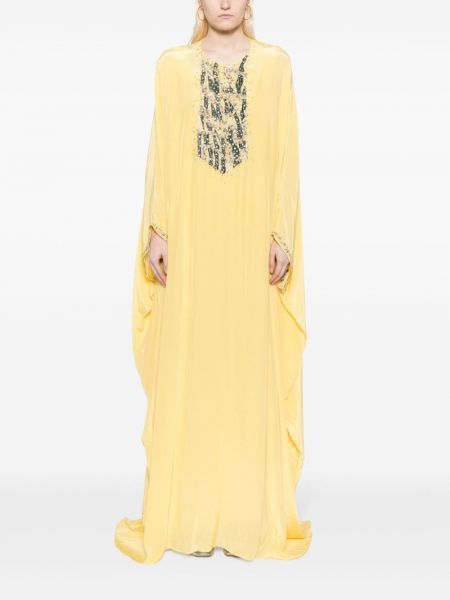 Sukienka z cekinami Shatha Essa żółta