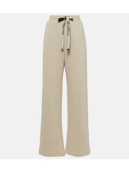 Спортивные брюки badia с высокой посадкой из смесового хлопка 'S Max Mara белый