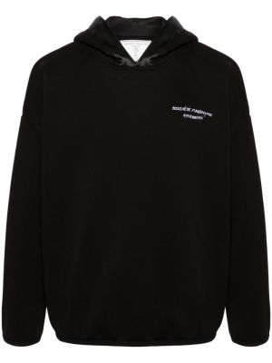 Siuvinėtas džemperis su gobtuvu satininis Société Anonyme juoda