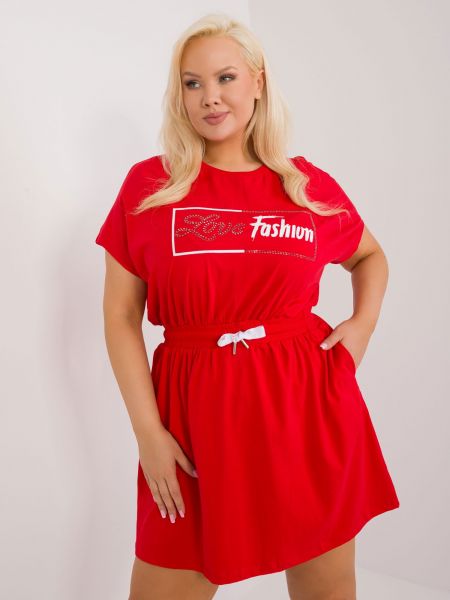 Obleka Fashionhunters rdeča
