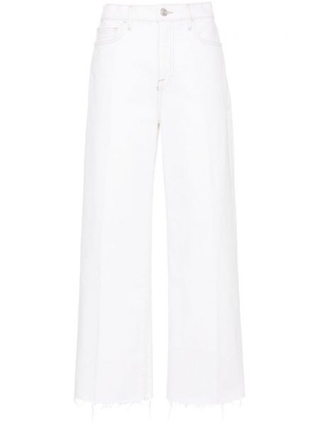 Jeans taille haute large Frame blanc