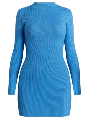 Pletené pletené šaty Mymo modrá