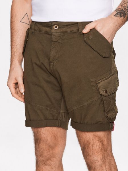 Pantaloni slim fit Alpha Industries verde
