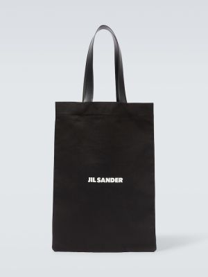 Bavlnená nákupná taška Jil Sander čierna