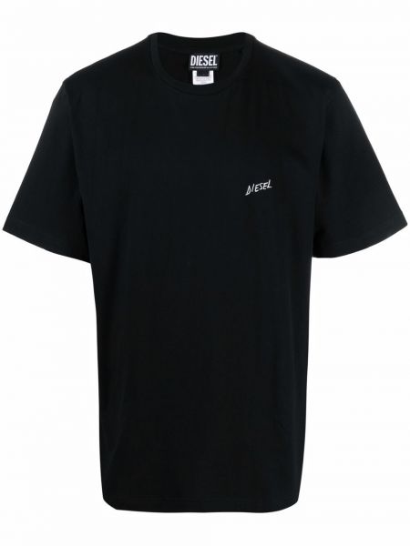 Camiseta con bordado Diesel negro