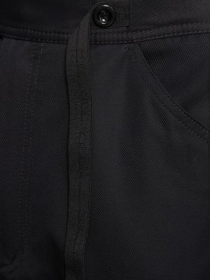 Pantalones de algodón de viscosa 4sdesigns negro