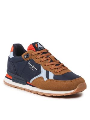 Sneakers Pepe Jeans καφέ
