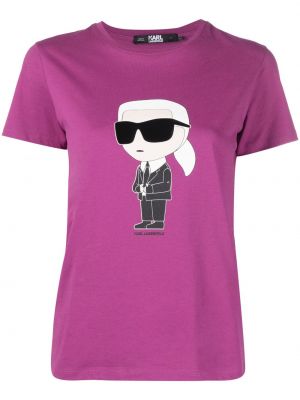 T-shirt Karl Lagerfeld viola