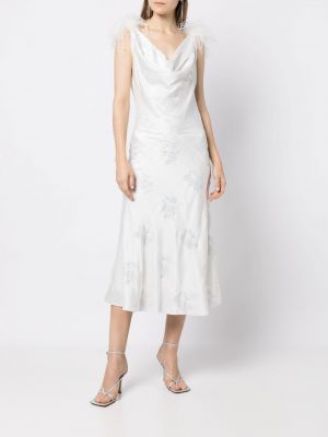 Vakarinė suknelė su plunksnomis 16arlington balta