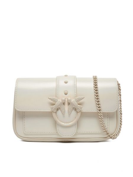 Listová kabelka s vreckami Pinko biela