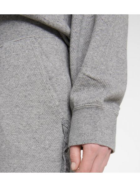 Bavlnené teplákové nohavice Visvim sivá