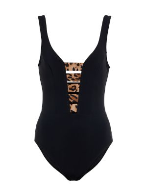Plavky s potlačou s leopardím vzorom Karla Colletto