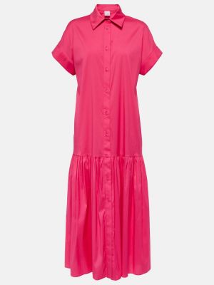 Sukienka midi bawełniana Max Mara różowa