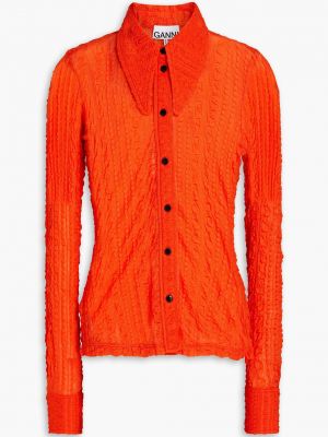 Рубашка Ganni оранжевая