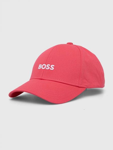 Różowa czapka z daszkiem Boss