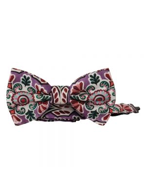 Jedwabny krawat z kokardką Dolce And Gabbana