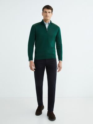 Jersey con cremallera de punto de tela jersey Mirto verde