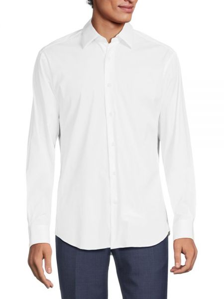 Однотонная рубашка на пуговицах Roberto Cavalli белая