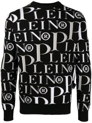 Jacquard lang genser Philipp Plein svart