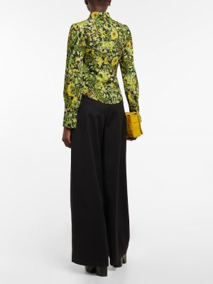 Блуза на цветя с принт Dries Van Noten зелено