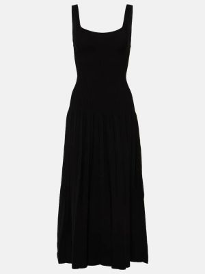 Sukienka midi plisowana Staud czarna