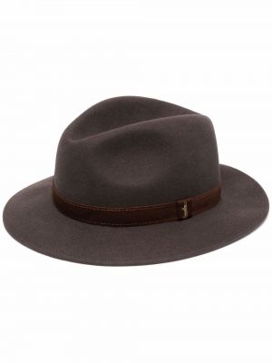 Вълнена шапка от филц Borsalino кафяво