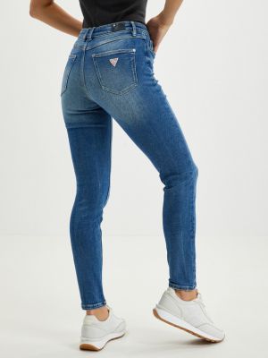 Jeansy na guziki Guess niebieskie