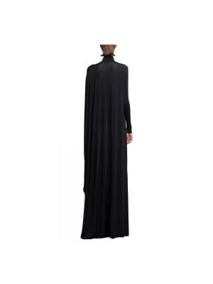 Vestido largo asimétrico Balenciaga negro
