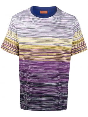 T-shirt en coton à imprimé Missoni violet