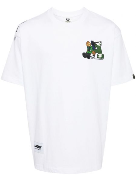 Baskılı pamuklu tişört Aape By *a Bathing Ape® beyaz