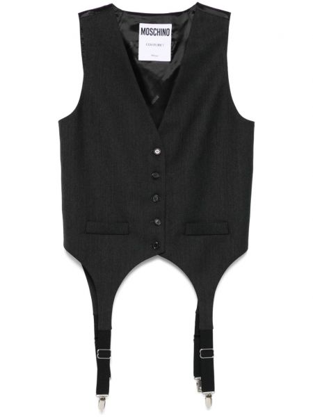 Vest i uld Moschino sort