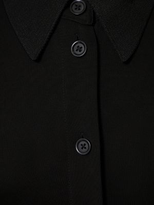 Viskózové midi šaty Helmut Lang čierna