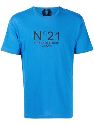 Koszulka z nadrukiem N°21 niebieska