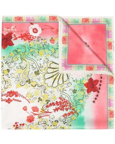 Pañuelo de seda de flores con estampado Etro verde