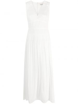 Sukienka długa z dekoltem w serek Dvf Diane Von Furstenberg biała