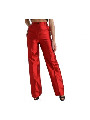 Spodnie relaxed fit Dolce And Gabbana czerwone