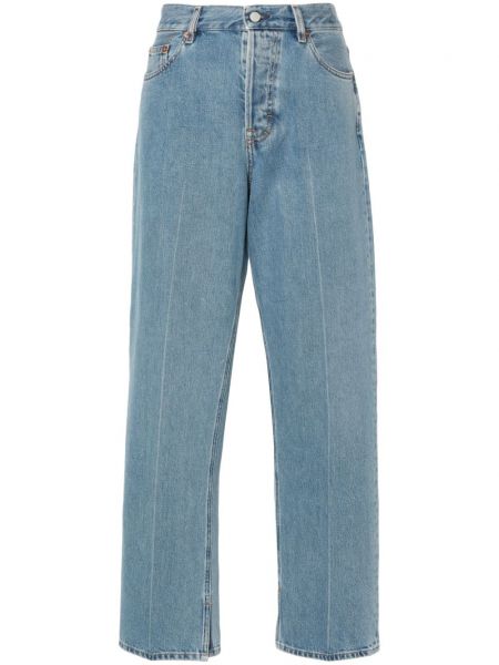 Straight fit džíny s nízkým pasem Gucci modré