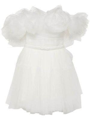 Tüll virágos mini ruha Ana Radu fehér