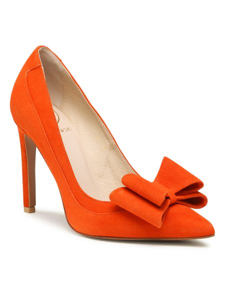 Nizki čevlji s peto z visoko peto Baldowski oranžna