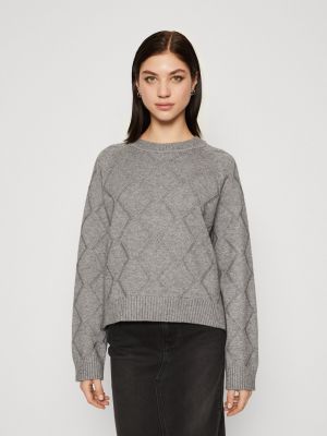 Меланжевый свитер Object серый