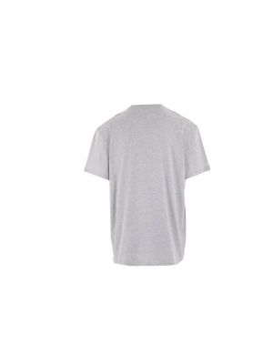 Camisa de algodón manga corta de tela jersey Alexander Mcqueen gris