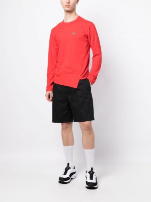 Asimetrisks kokvilnas t-krekls Comme Des Garçons Shirt sarkans