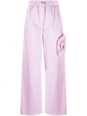 Relaxed панталон бродирани на цветя Vivetta розово