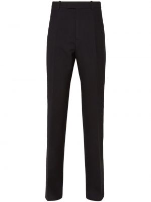 Pantalon droit plissé Ferragamo noir