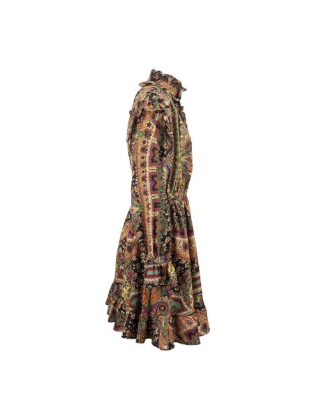 Mini vestido de lana de seda con estampado de cachemira Etro