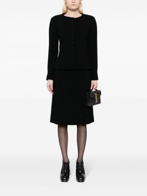 Vilnonis sijonas Chanel Pre-owned juoda